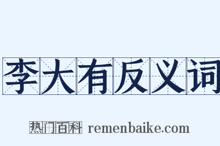 李大有反义词是什么意思的图片
